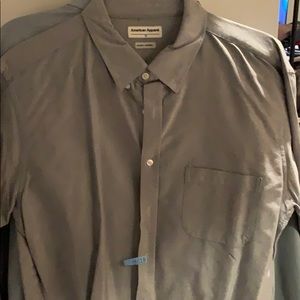 Men’s gray American apparel button down - xl